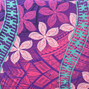 Peachskin Fabric Plumeria Curved Double Border