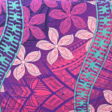 Peachskin Fabric Plumeria Curved Double Border