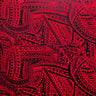 Polyester Foil Fabric Traditional Polynesian Tattoo Design