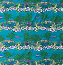 Polyester Peachskin Fabric Island Sunset Print