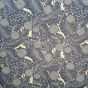 Cotton Polyester Chambray Denim Look Tropical Leaf Fabric