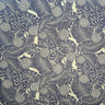 Cotton Polyester Chambray Denim Look Tropical Leaf Fabric