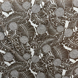 Durian Banana Monstera Leaves Chambray Fabric - Denim Look, 58/60" Width (1 Yard)