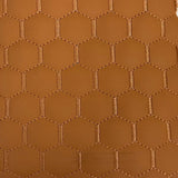 Honeycomb Hexagon Quilted Foam Backed Faux Leather Vinyl Fabric - Quilted Honeycomb Hexagon Pattern, 54" Width (1 Yard)