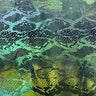 Nylon Spandex Snake Tie-Dye Foil Fabric Navy 60"