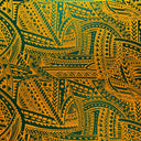 Polyester Foil Fabric Traditional Polynesian Tattoo Design