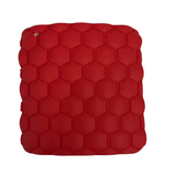 Honeycomb Hexagon Quilted Foam Backed Faux Leather Vinyl Fabric - Quilted Honeycomb Hexagon Pattern, 54" Width (1 Yard)