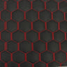 Honeycomb Hexagon Quilted Foam Backed Faux Leather Vinyl Fabric - Quilted Honeycomb Hexagon Pattern, 54" Width (1 Yard)