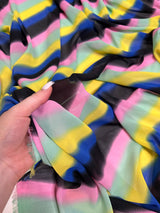 Printed Chiffon Rainbow Multi
