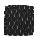 Honeycomb Hexagon Quilted Foam Backed Faux Leather Vinyl Fabric - Quilted Honeycomb Hexagon Pattern, 54" Width (1 Yard)