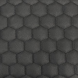 Honeycomb Hexagon Quilted Foam Backed Faux Leather Vinyl Fabric - Quilted Honeycomb Hexagon Pattern, 54" Width (1 Yard)