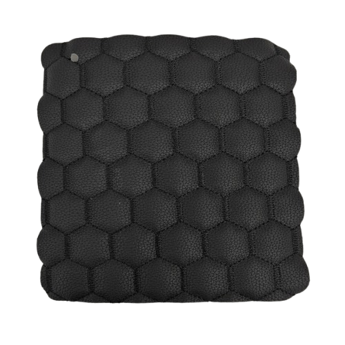 Honeycomb Hexagon Quilted Foam Backed Faux Leather Vinyl Fabric - Quilted Honeycomb Hexagon Pattern, 54" Width (1 Yard)
