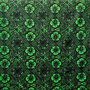 Traditional Tapa Hibiscus Cotton Fabric - Hibiscus Tapa Print, 36" X 45" (1 Yard)