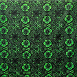 Traditional Tapa Hibiscus Cotton Fabric - Black And Green, 36" X 45" (1 Yard)