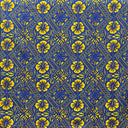 Traditional Tapa Hibiscus Cotton Fabric - Hibiscus Tapa Print, 36" X 45" (1 Yard)