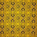 Traditional Tapa Hibiscus Cotton Fabric - Hibiscus Tapa Print, 36" X 45" (1 Yard)