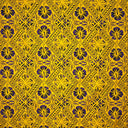 Traditional Tapa Hibiscus Cotton Fabric - Black And Green, 36" X 45" (1 Yard)