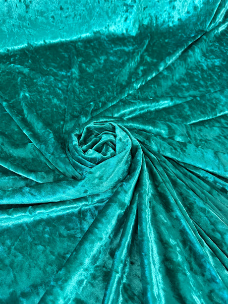 Stretch Crushed Velvet Jade