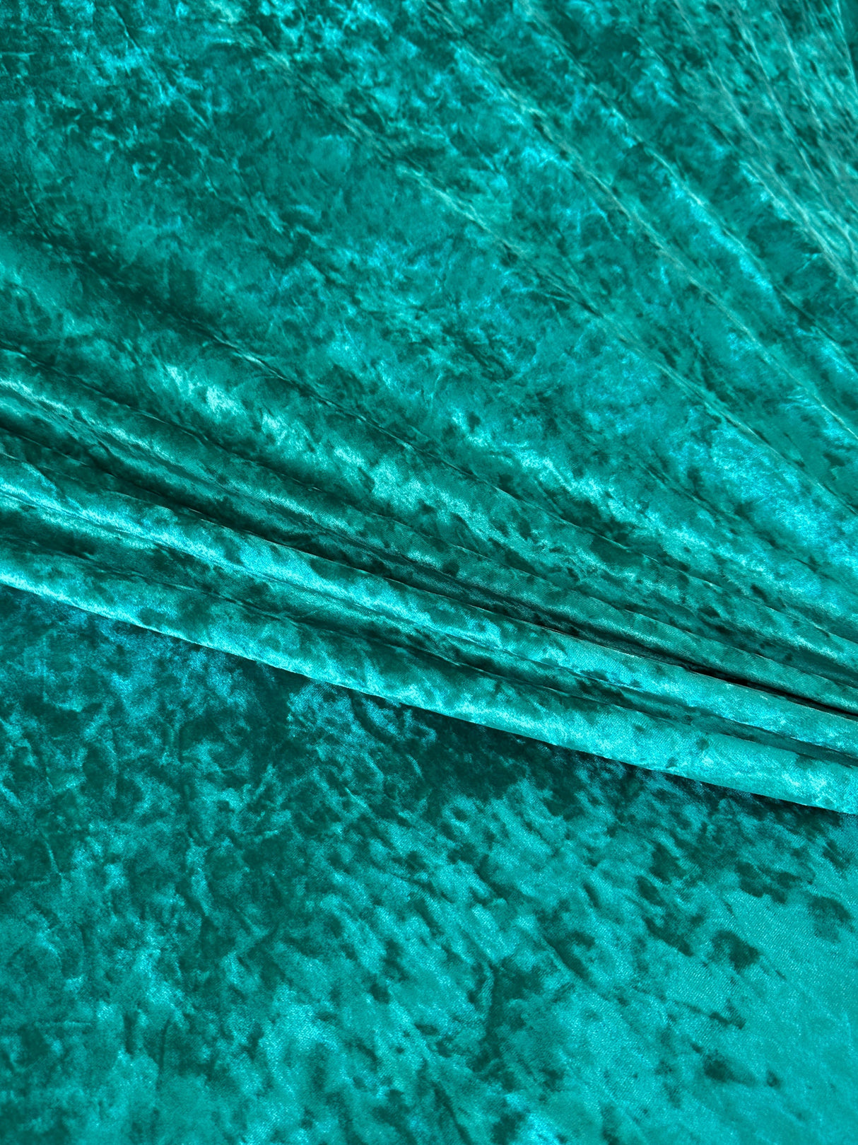 Stretch Crushed Velvet Jade