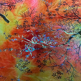 Stretch Polyester Spandex Tie-Dye Velvet Fabric 60"