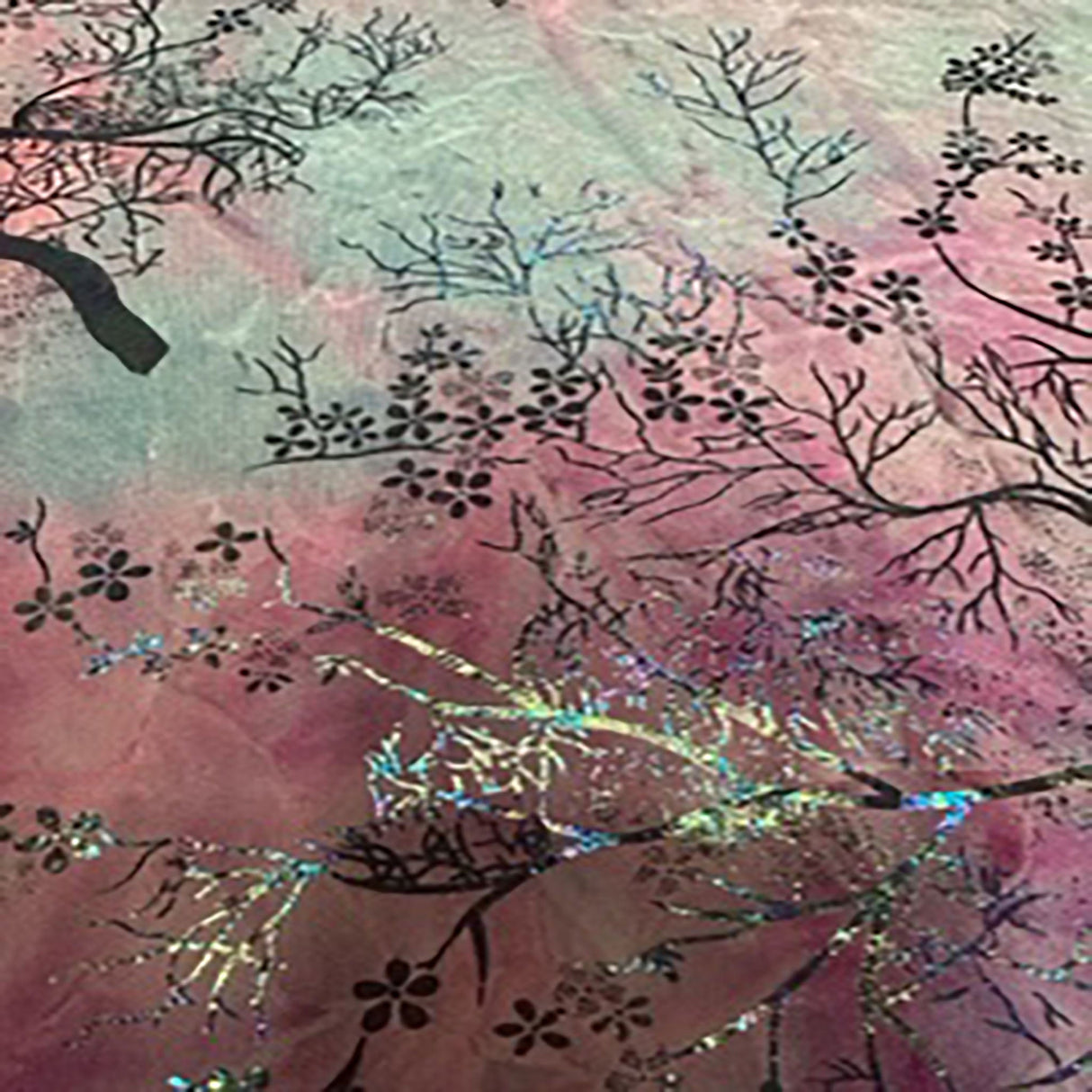 Stretch Polyester Spandex Tie-Dye Velvet Fabric 60"
