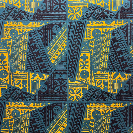 Cotton Fabric Traditional Tattoo Geometric Print