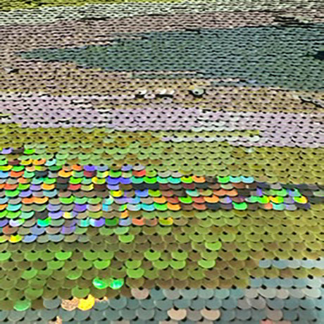 Poly Spandex Reversible Sequin Fabric 54" Multi Color