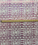 Star Tapa Shine Polyester Foil Fabric - Polynesian Tapa Print, 36" Width (1 Yard)