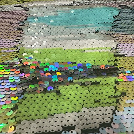 Poly Spandex Reversible Sequin Fabric 54" Multi Color