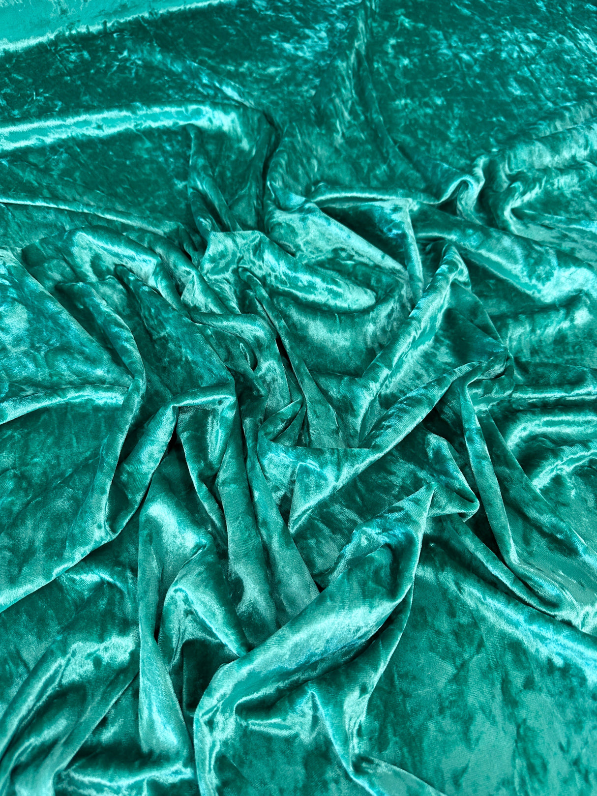 Stretch Crushed Velvet Jade