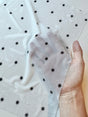 Printed Power Mesh White Black Star