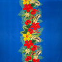 Tropical Flowers Middle Border Peachskin Fabric - Tropical Floral Border Print, 44" Width (1 Yard)