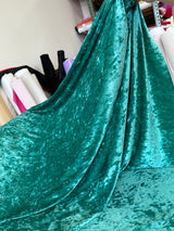 Stretch Crushed Velvet Jade