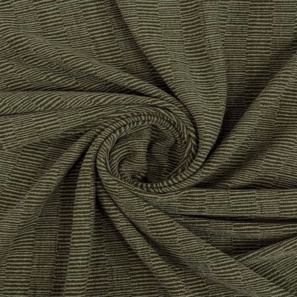 Stripe Hacci Sweat Knit Polyester Rayon Spandex Fabric - Stripe, 58" Width, 4-Way Stretch, 240 GSM (1 Yard)
