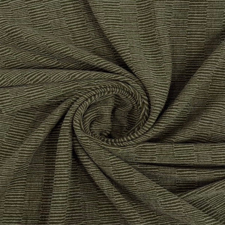 Stripe Hacci Sweat Knit Polyester Rayon Spandex Fabric - Stripe, 58" Width, 4-Way Stretch, 240 GSM (1 Yard)