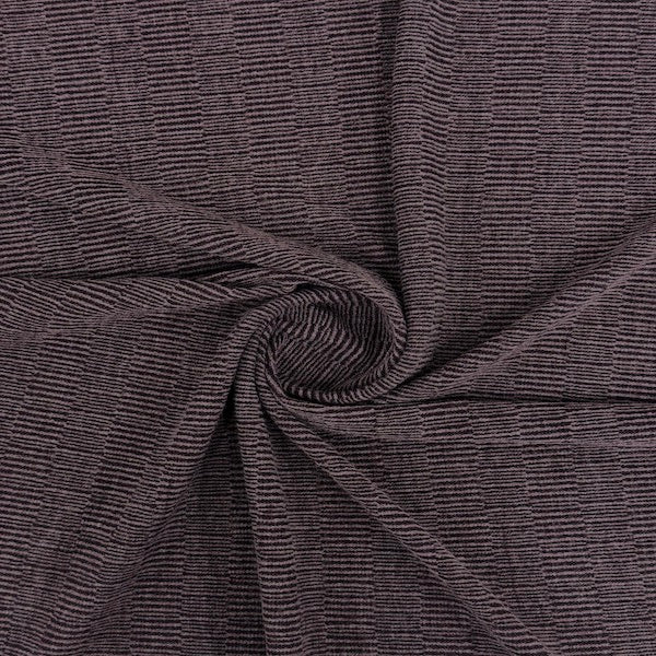 Stripe Hacci Sweat Knit Polyester Rayon Spandex Fabric - Stripe, 58" Width, 4-Way Stretch, 240 GSM (1 Yard)