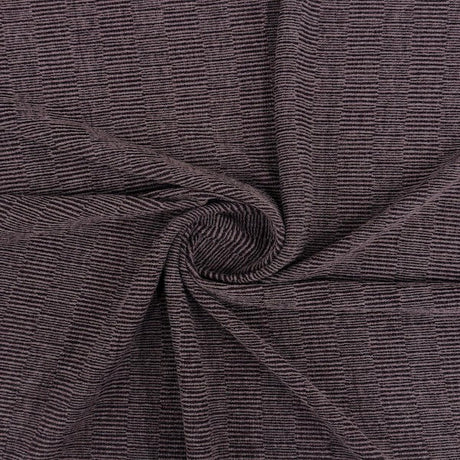 Stripe Hacci Sweat Knit Polyester Rayon Spandex Fabric - Stripe, 58" Width, 4-Way Stretch, 240 GSM (1 Yard)