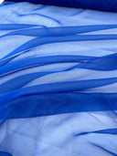 Sheer Crystal Organza Royal Blue