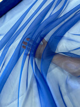 Sheer Crystal Organza Royal Blue