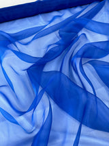Sheer Crystal Organza Royal Blue