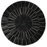 Patchwork PCH216 Round 100 Percent Real Cow Hide Fabric - Black With Charcoal Stripes, Round (6' X 6' Round)