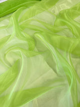 Sheer Crystal Organza Lime Green