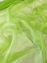 Sheer Crystal Organza Lime Green