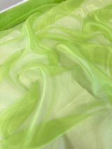 Sheer Crystal Organza Lime Green