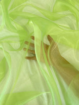 Sheer Crystal Organza Lime Green