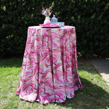 Round Scuba Tablecloth 120" Agate Pink