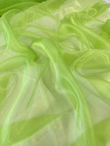 Sheer Crystal Organza Lime Green