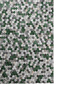 Patchwork PCH220 Green Cowhide Patchwork Fabric - Green Geometric Octagon Design, 5' X 7' (1 Unit)