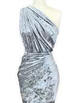 Stretch Crushed Velvet Silver