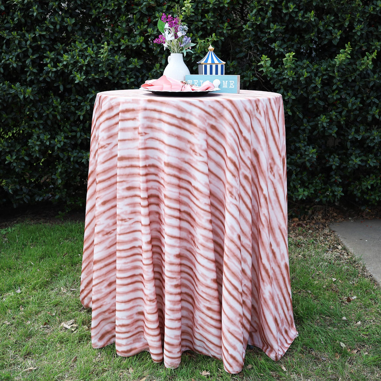 Round Scuba Tablecloth 120" Rust/Burnt Orange